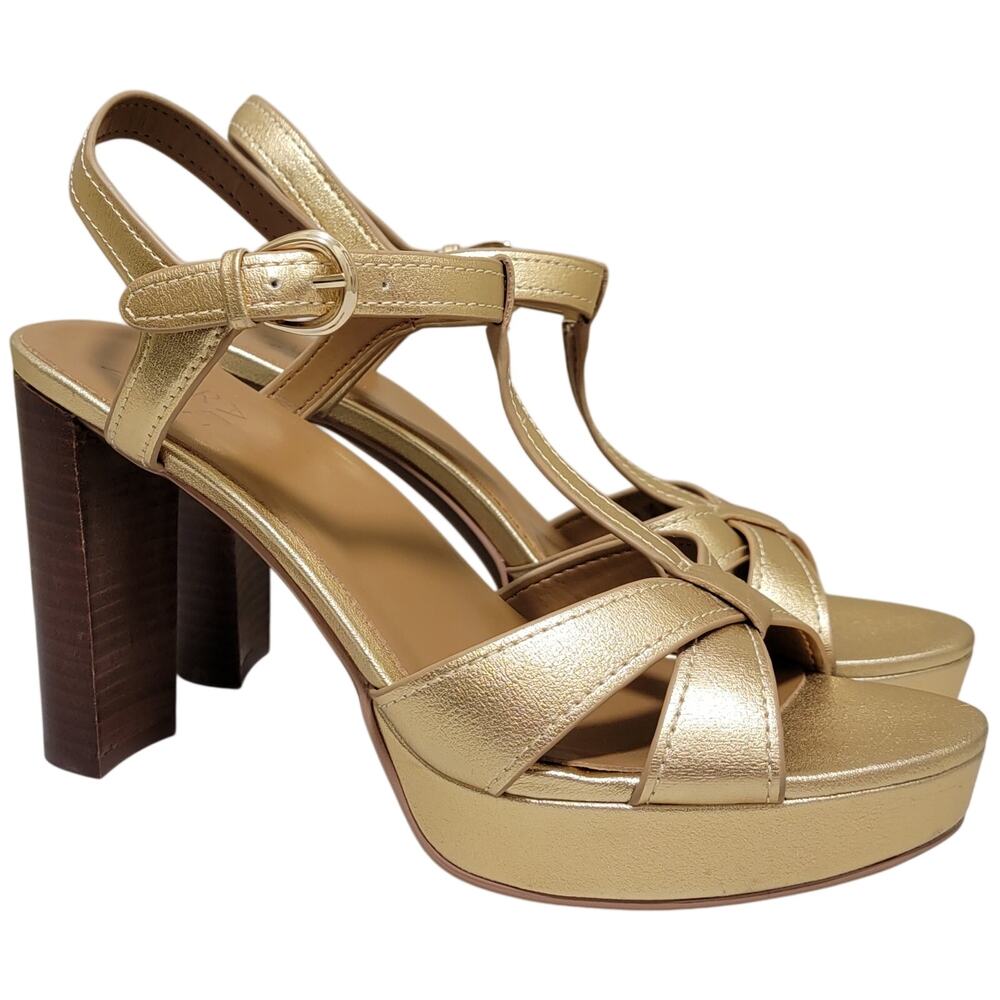 Naturalizer Women Marnie Slingback Platform Sandals Size US 9.5M Dark Gold